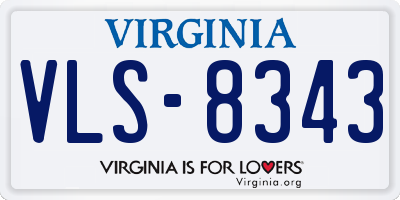 VA license plate VLS8343