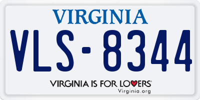 VA license plate VLS8344