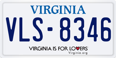 VA license plate VLS8346