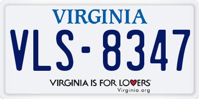 VA license plate VLS8347