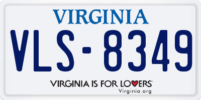VA license plate VLS8349