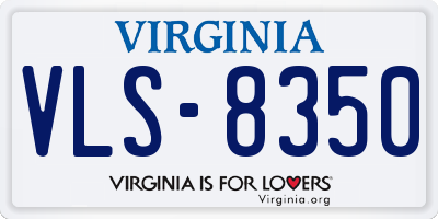 VA license plate VLS8350