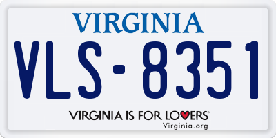 VA license plate VLS8351