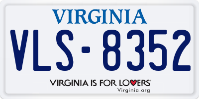 VA license plate VLS8352