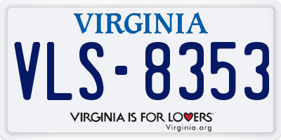 VA license plate VLS8353
