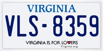 VA license plate VLS8359