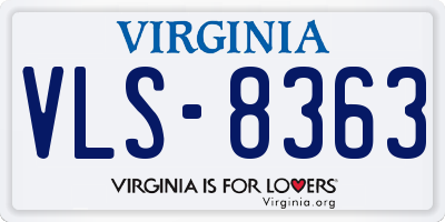 VA license plate VLS8363