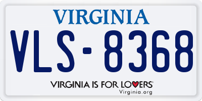 VA license plate VLS8368