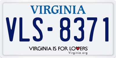 VA license plate VLS8371