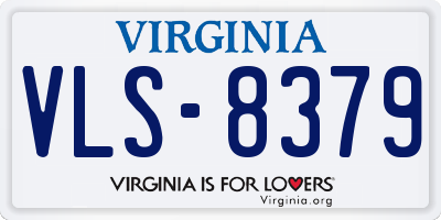 VA license plate VLS8379