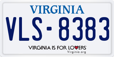 VA license plate VLS8383