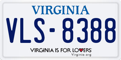 VA license plate VLS8388