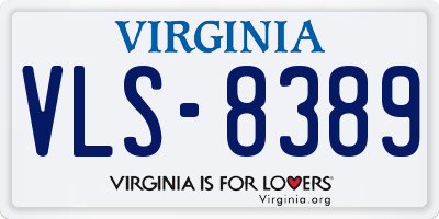 VA license plate VLS8389