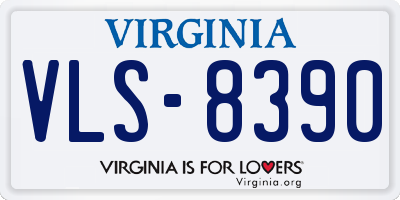 VA license plate VLS8390
