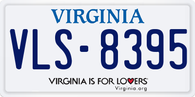 VA license plate VLS8395