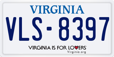 VA license plate VLS8397
