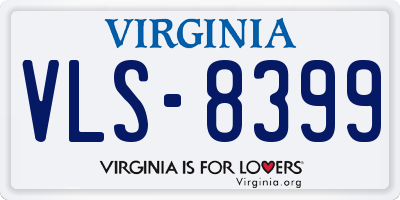VA license plate VLS8399