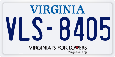 VA license plate VLS8405