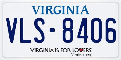 VA license plate VLS8406