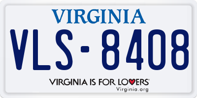 VA license plate VLS8408