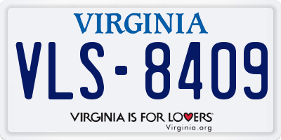 VA license plate VLS8409