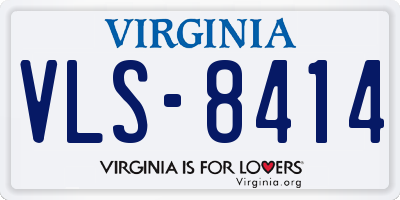 VA license plate VLS8414
