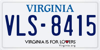 VA license plate VLS8415