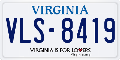VA license plate VLS8419