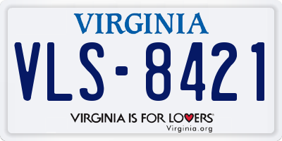 VA license plate VLS8421