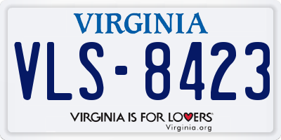 VA license plate VLS8423