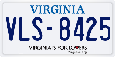 VA license plate VLS8425