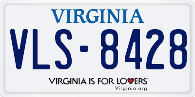VA license plate VLS8428