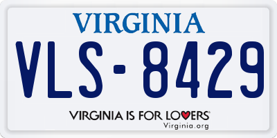 VA license plate VLS8429