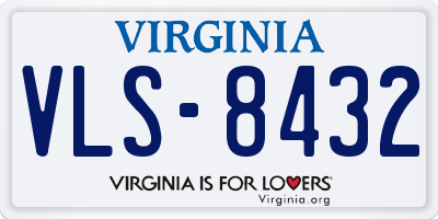 VA license plate VLS8432