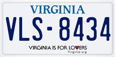 VA license plate VLS8434