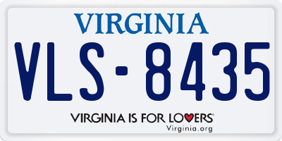 VA license plate VLS8435