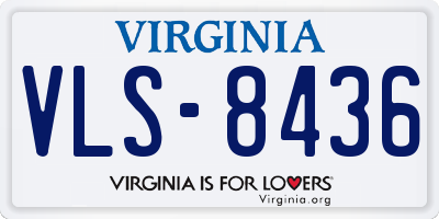 VA license plate VLS8436