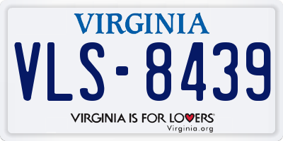 VA license plate VLS8439