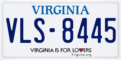 VA license plate VLS8445