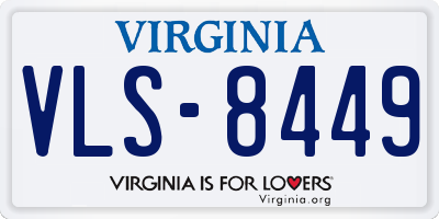 VA license plate VLS8449