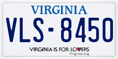 VA license plate VLS8450