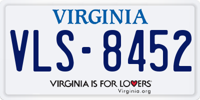 VA license plate VLS8452