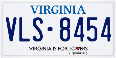 VA license plate VLS8454
