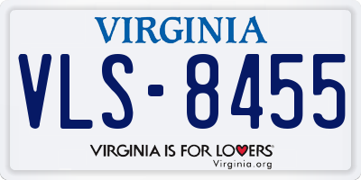 VA license plate VLS8455