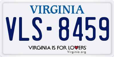 VA license plate VLS8459