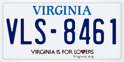 VA license plate VLS8461