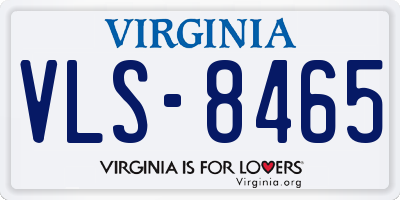 VA license plate VLS8465