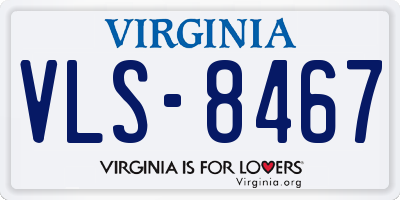 VA license plate VLS8467