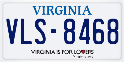 VA license plate VLS8468