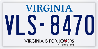 VA license plate VLS8470